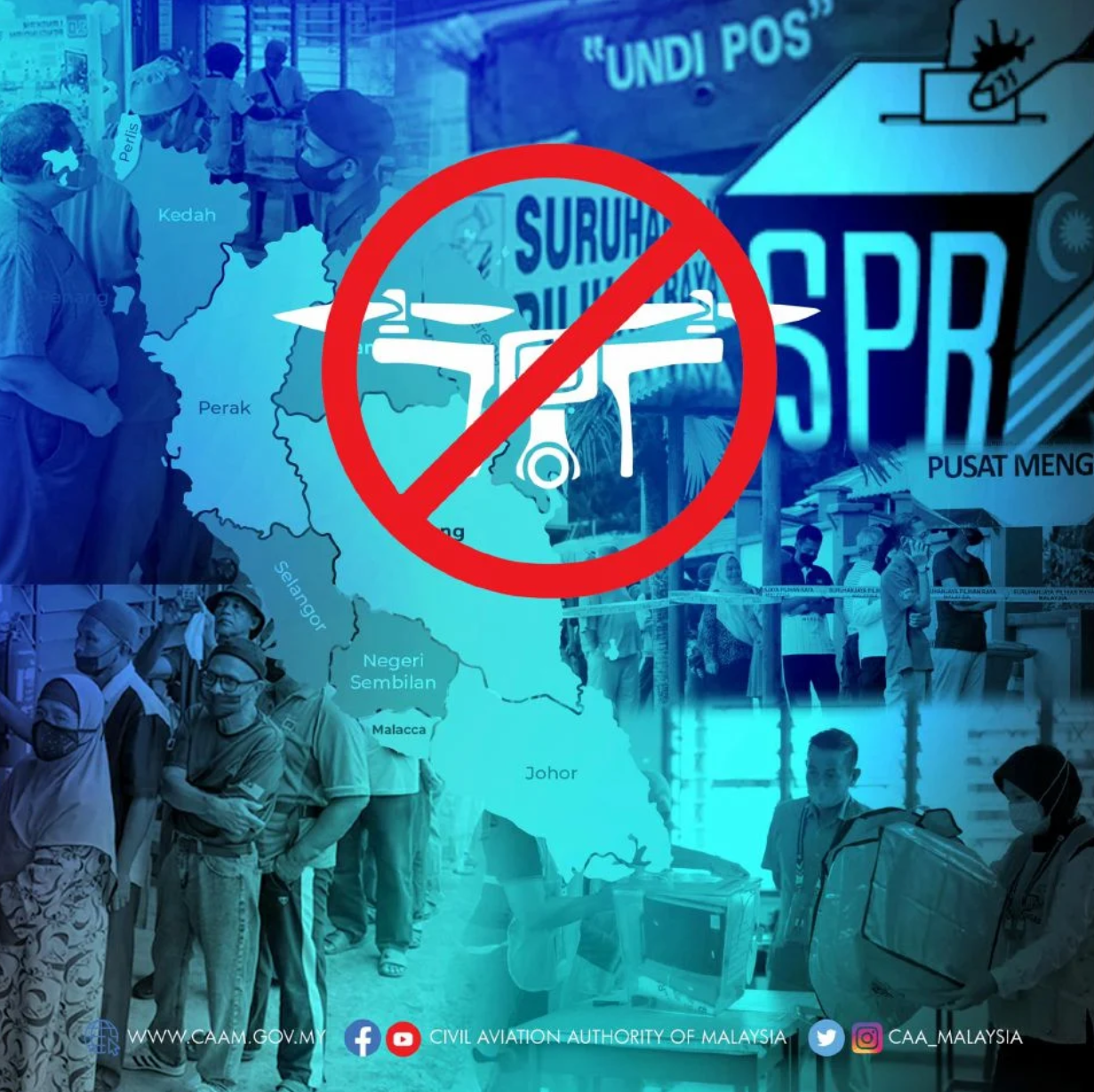 CAAM larang penerbangan dron tanpa kelulusan pada PRN