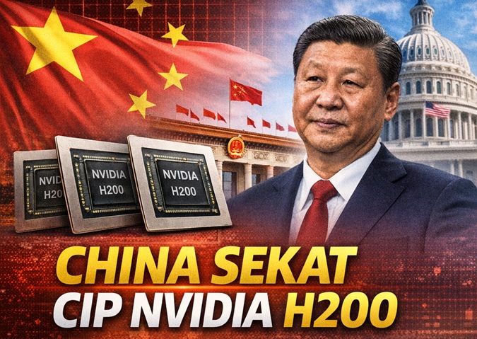 China Sekat Kemasukan Cip AI Nvidia H200, Rantaian Bekalan Global Terganggu