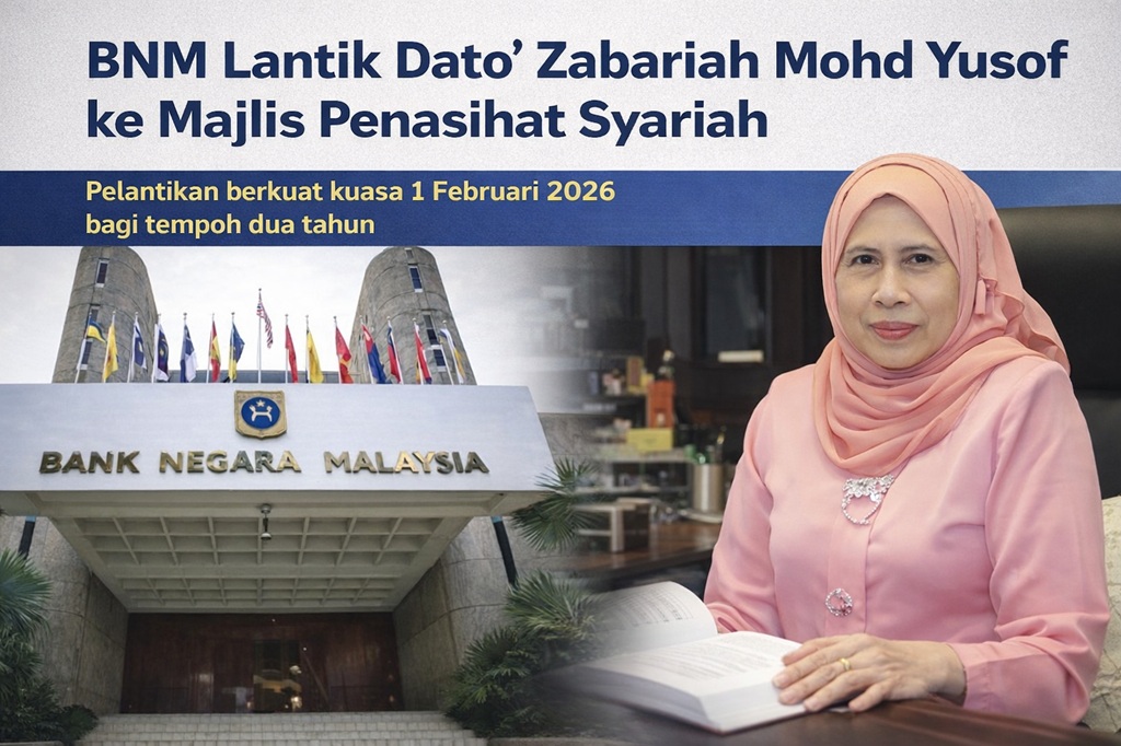 BNM Lantik Dato’ Zabariah Mohd Yusof sebagai Ahli Majlis Penasihat Syariah Baharu