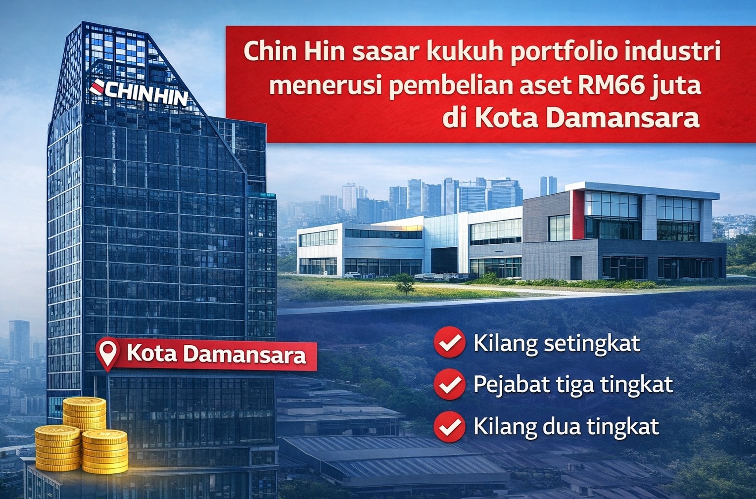 Chin Hin sasar kukuh portfolio industri menerusi pembelian aset RM66 juta di Kota Damansara