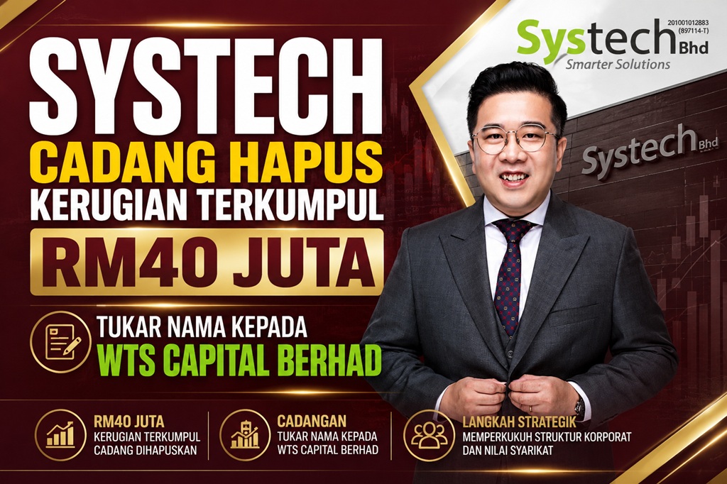 SYSTECH cadang hapus kerugian terkumpul RM40 juta, tukar nama kepada WTS Capital Berhad