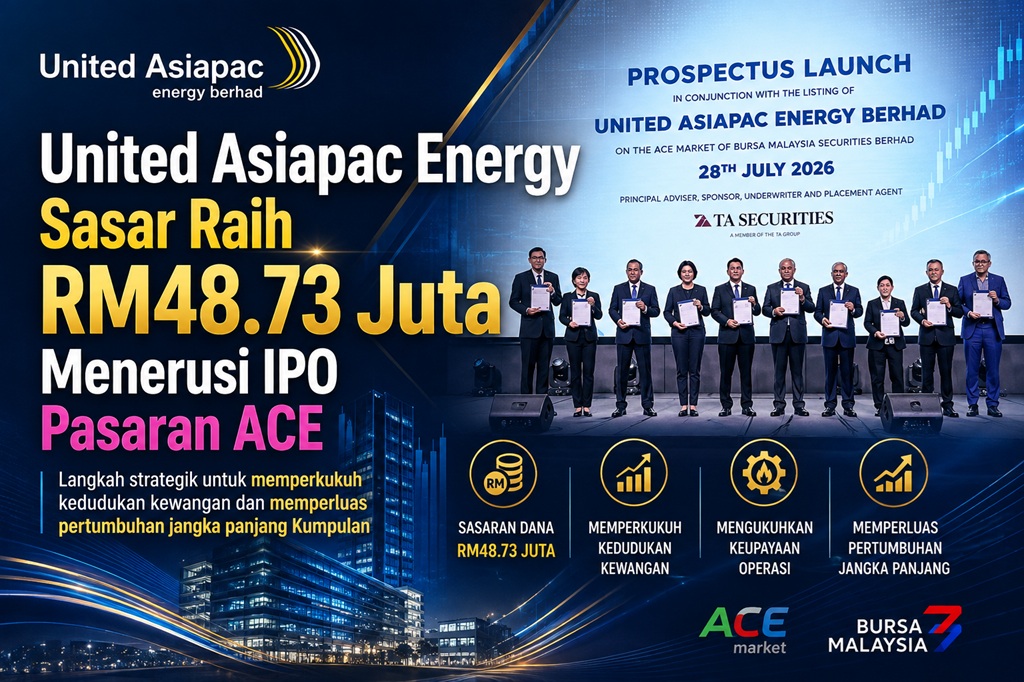 United Asiapac Energy Sasar Raih RM48.73 Juta Menerusi IPO Pasaran ACE