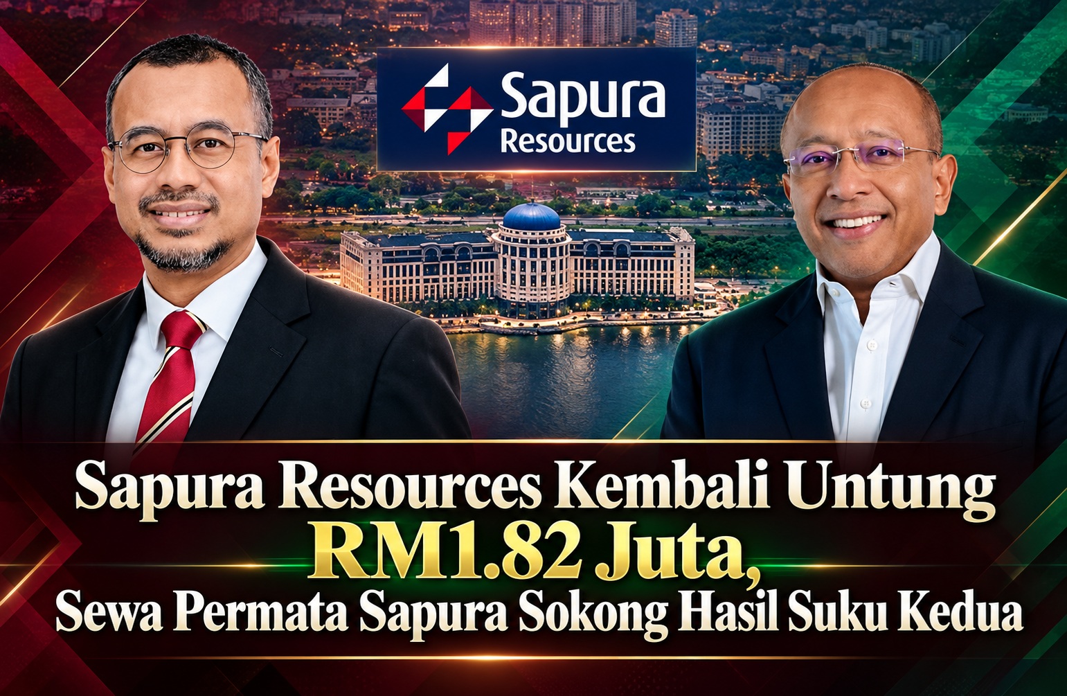 Sapura Resources kembali untung RM1.82 juta, sewa Permata Sapura sokong hasil suku kedua